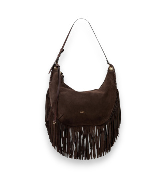 BA&SH Bolsa Franges com franjas marrom