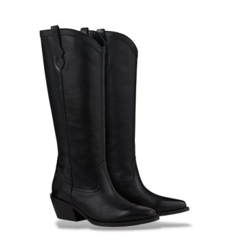 BA&SH Botas altas de Couro Cowboy preto