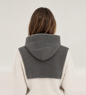 BA&SH Cagoule en cachemire Cadetto gris