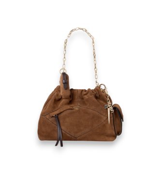 BA&SH Minibolsa de camurça June marrom