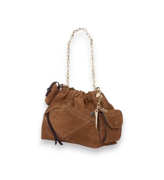 BA&SH Minibolsa de camurça June marrom