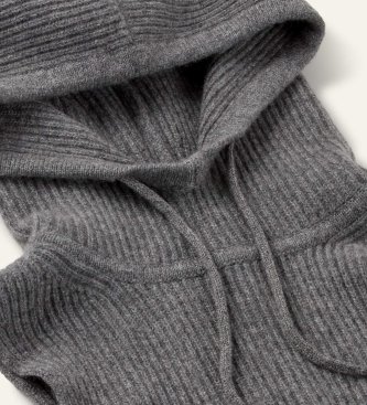 BA&SH Cagoule en cachemire Cadetto gris