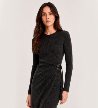BA&SH Abito in maglia Bamaya grigio scuro