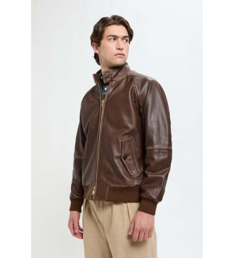 Baracuta Rjava usnjena jakna G9