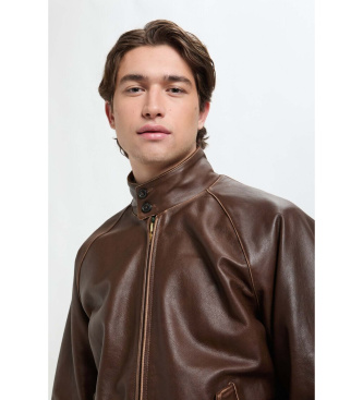 Baracuta Rjava usnjena jakna G9