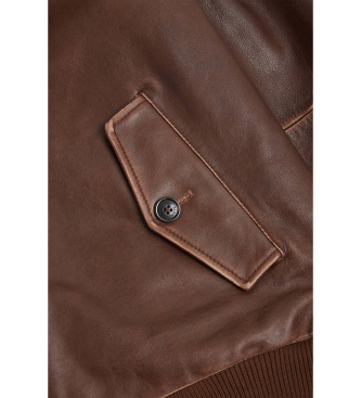 Baracuta Rjava usnjena jakna G9