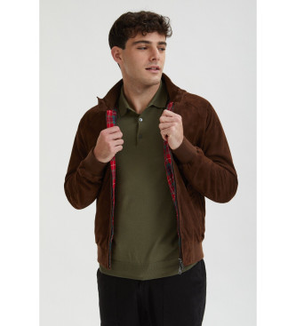 Baracuta Casaco de couro G9 castanho escuro