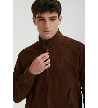 Baracuta Casaco de couro G9 castanho escuro