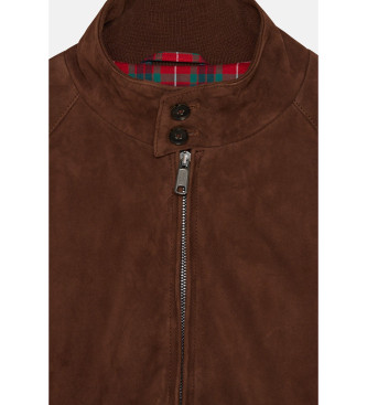 Baracuta Casaco de couro G9 castanho escuro