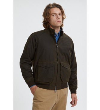 Baracuta Kurtka G9 Pocket Enserado ciemnobrązowa