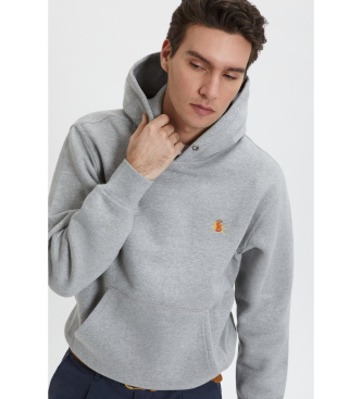 Baracuta Mikina s kapuco in logotipom iz sive volne