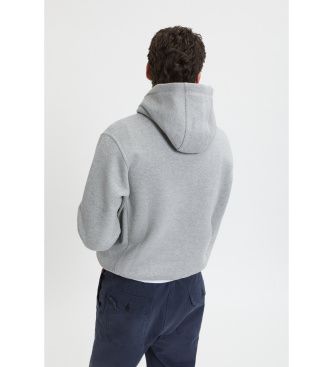 Baracuta Mikina s kapuco in logotipom iz sive volne