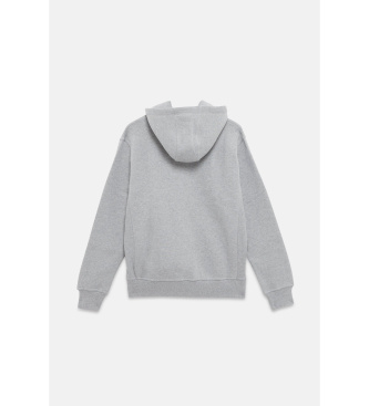 Baracuta Mikina s kapuco in logotipom iz sive volne