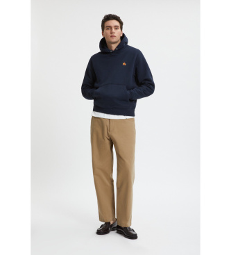 Baracuta Mikina s kapuco z logotipom iz mornariške volne