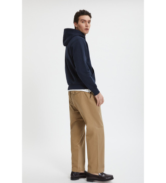 Baracuta Mikina s kapuco z logotipom iz mornariške volne