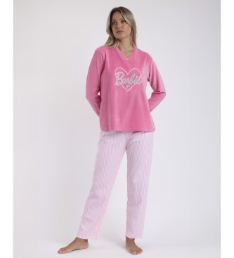 Aznar Innova Pyjama  manches longues Love Pink rose