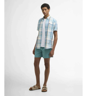 Barbour Bañador corto con logo azul turquesa
