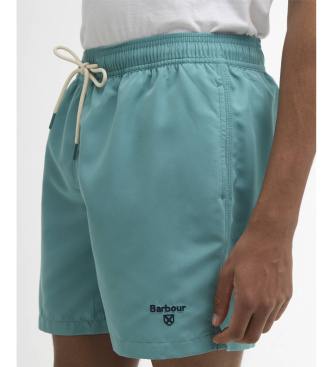Barbour Bañador corto con logo azul turquesa