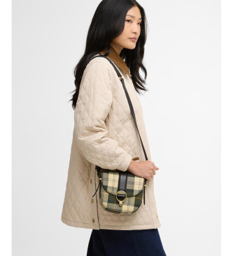 Barbour Elm green tartan messenger bag