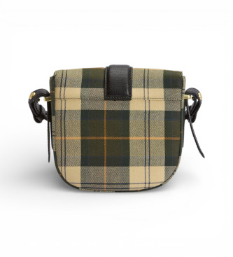 Barbour Elm green tartan messenger bag