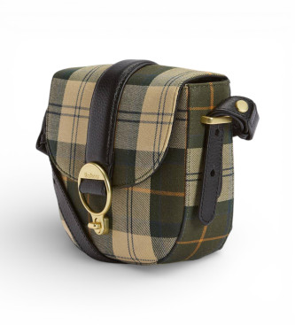 Barbour Elm green tartan messenger bag