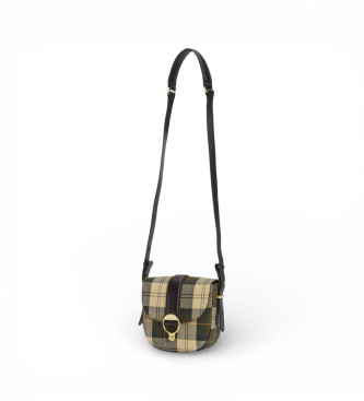 Barbour Elm green tartan messenger bag
