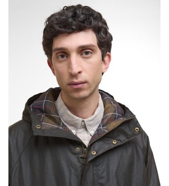 Barbour Bedale Wax Parka olive green