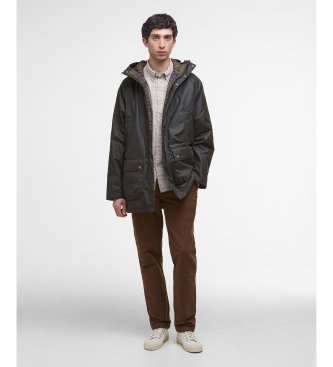 Barbour Bedale Wax Parka olive green