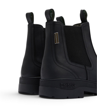 Barbour Botines de piel Chelsea Turnbull negro