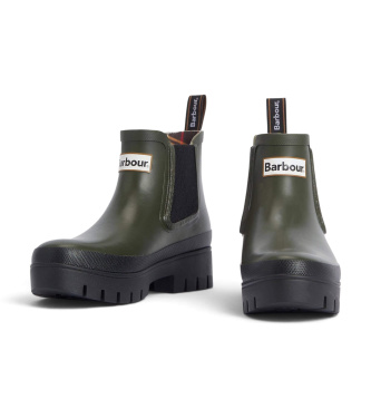 Barbour Halton Chelsea Welly green boots
