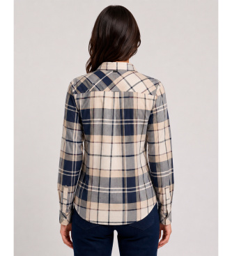 Barbour Srajca Bredon, bež, mornarsko modra