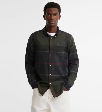 Barbour Chemise Dunoon à carreaux vert, marine