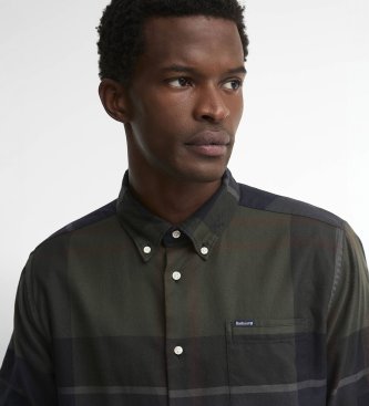 Barbour Chemise Dunoon à carreaux vert, marine