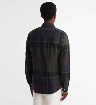 Barbour Chemise Dunoon à carreaux vert, marine