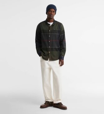 Barbour Chemise Dunoon à carreaux vert, marine