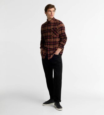 Barbour Camisa Horseferry de cuadros rojo