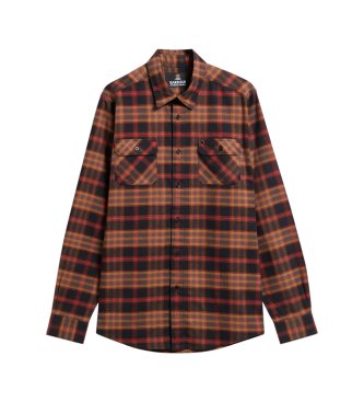 Barbour Camisa Horseferry de cuadros rojo