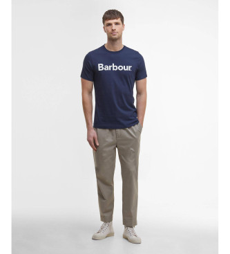 Barbour Logo-T-Shirt navy