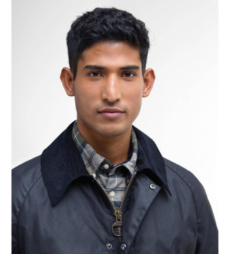 Barbour Ashby marinebl� voksbehandlet jakke