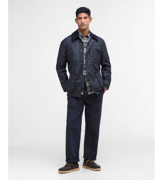 Barbour Ashby marinebl� voksbehandlet jakke
