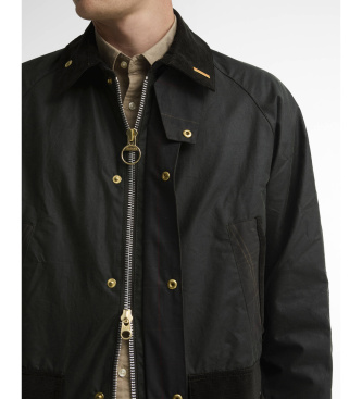 Barbour Jaqueta encerada Icons Patch Bedale verde escuro