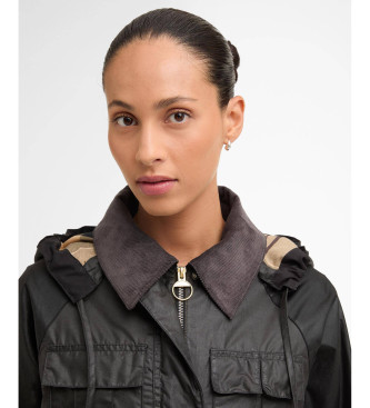 Barbour Giacca cerata Liza, nera, marrone