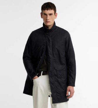 Barbour Navy Wax Mac waxed jacket