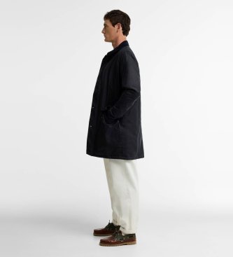 Barbour Navy Wax Mac waxed jacket