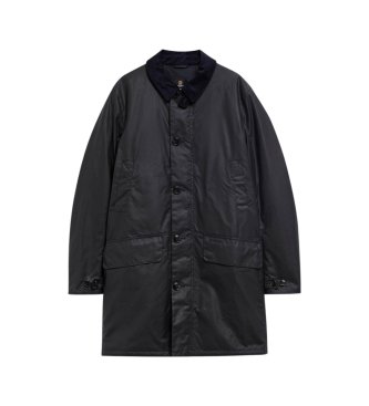 Barbour Navy Wax Mac waxed jacket