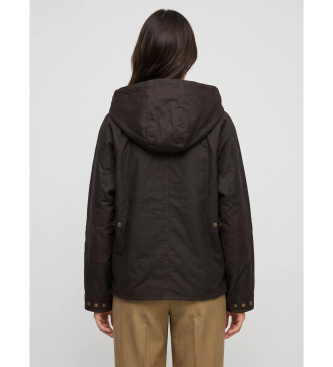 Barbour Chaqueta Georgette Wax marrón oscuro