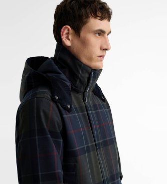 Barbour Veste imperméable Lonnen Tartan vert, marine