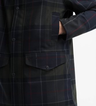 Barbour Veste imperméable Lonnen Tartan vert, marine