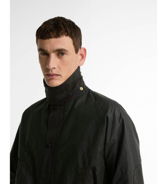 Barbour Jaqueta encerada Icons Patch Bedale verde escuro