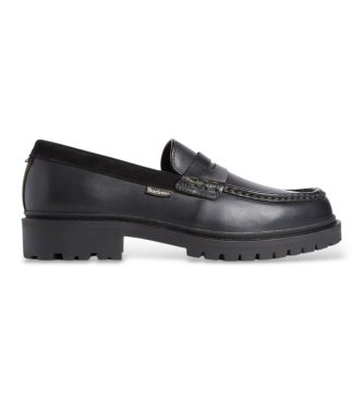 Barbour Mocasines de Piel Croxton negro